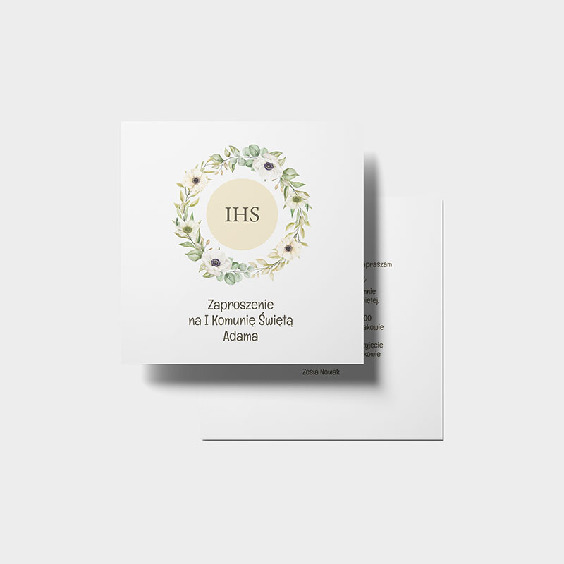 Zaproszenia Komunijne Foliowane