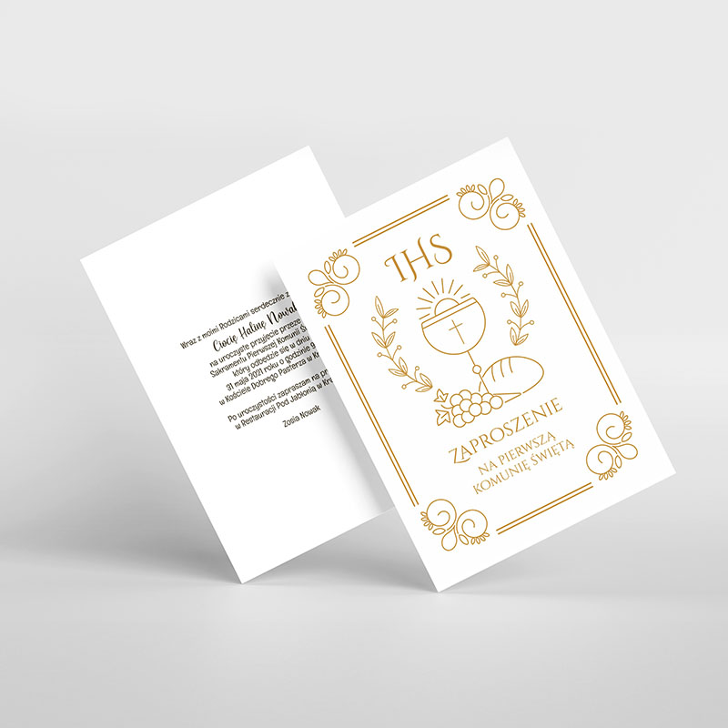 Zaproszenia Komunijne Premium
